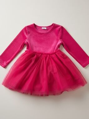wonder nation Hot Pink Velvet & Tulle Party Dress 5T